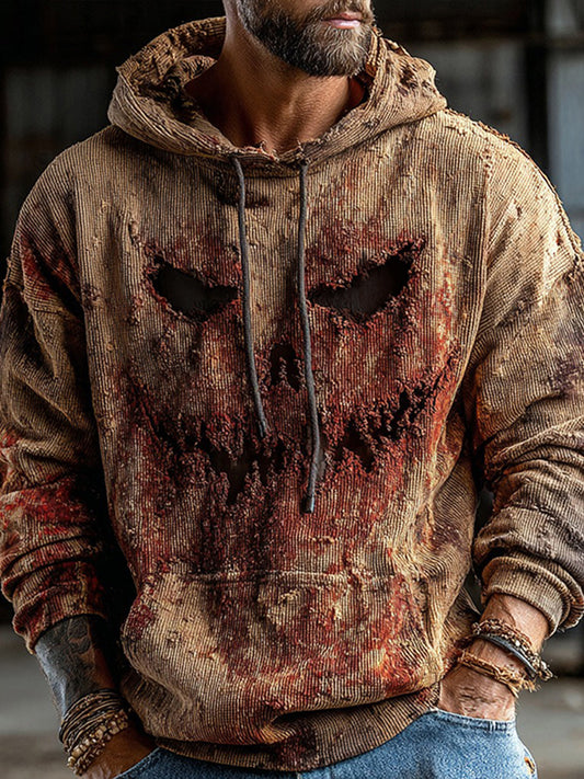 Men's Halloween print hooded sweatshirt