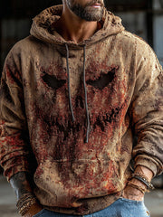 Men's Halloween print hooded sweatshirt