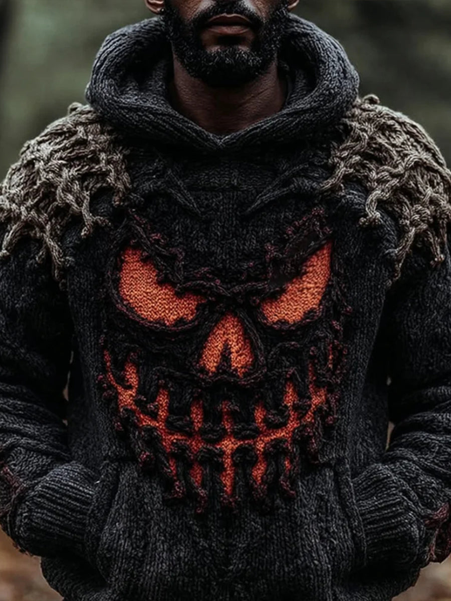 Men's Halloween print hooded sweatshirt