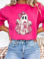 Women's Breast Cancer Ghost Sweatshirts