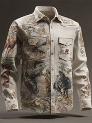 Men's Retro Western Cowboy Style Shirt