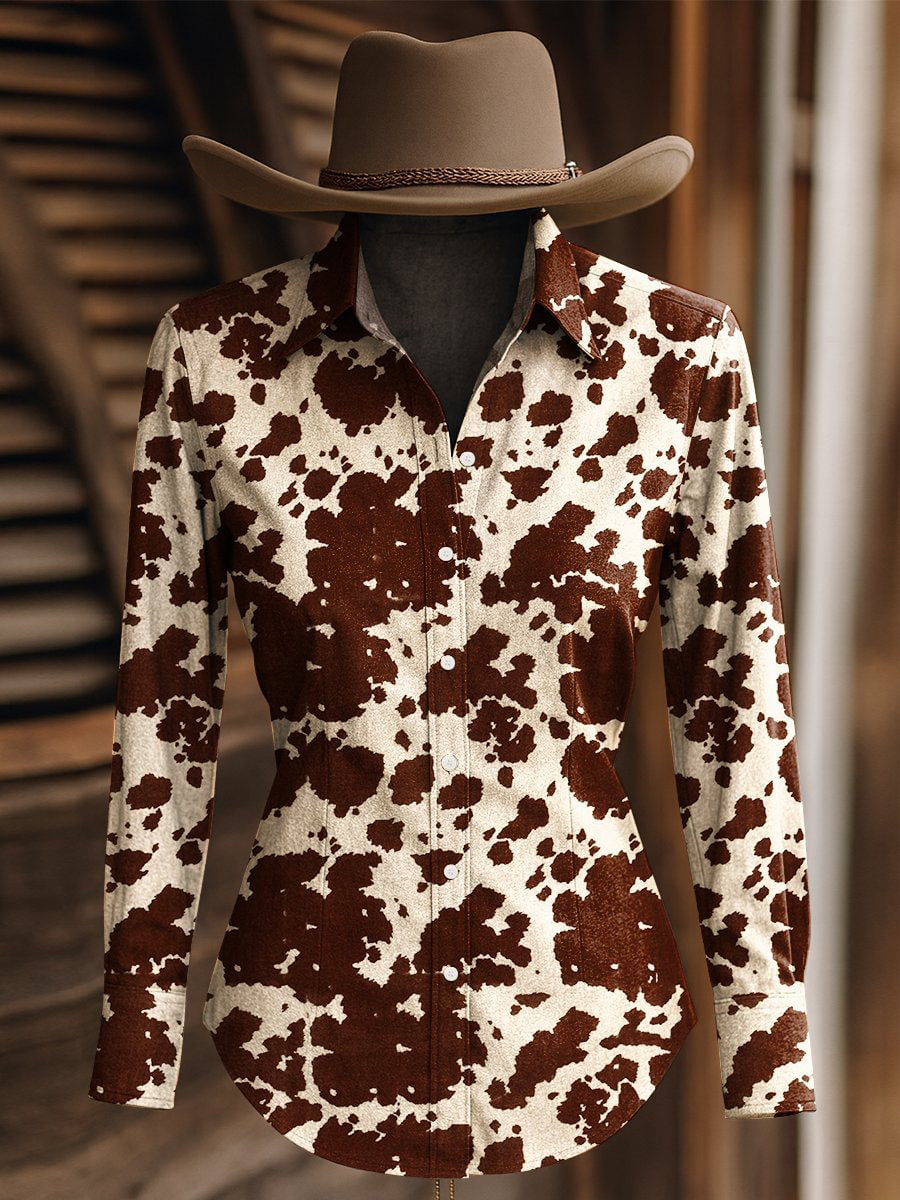 Women's Retro Western Graphic Printed Shirt