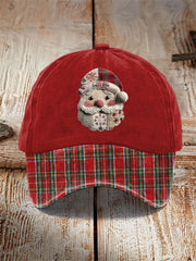 Plaid Santa Claus gender-neutral hats