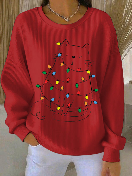 Women's Christmas Print Casual Sweatshirt