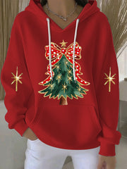 Women's Christmas Print Casual Hoodie