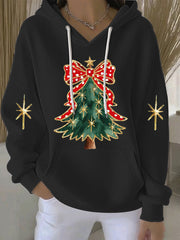 Women's Christmas Print Casual Hoodie