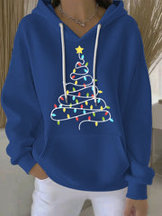 Women's Christmas Print Casual Hoodie