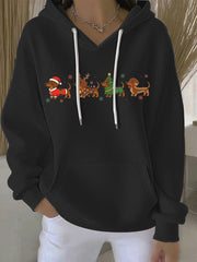 Women's Christmas Print Casual Hoodie