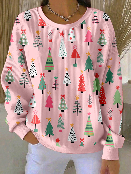 Women's Christmas Tree Art Print Sweatshirt