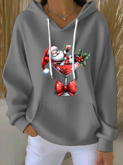 Women's Santa Claus Print Hoodie
