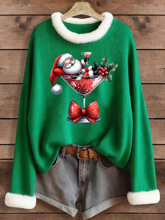 Women's  Santa Claus Printed Tops