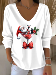 Women's Santa Claus V-Neck T-Shirt