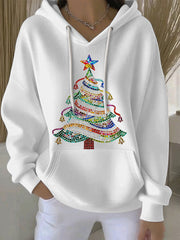 Women's Christmas Print Casual Hoodie