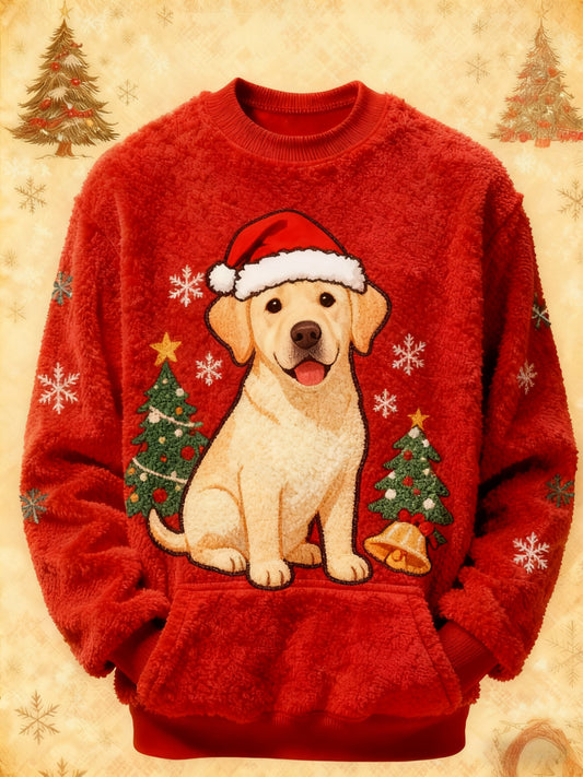 Women's Vintage Christmas Dog Printed Sweatshirt