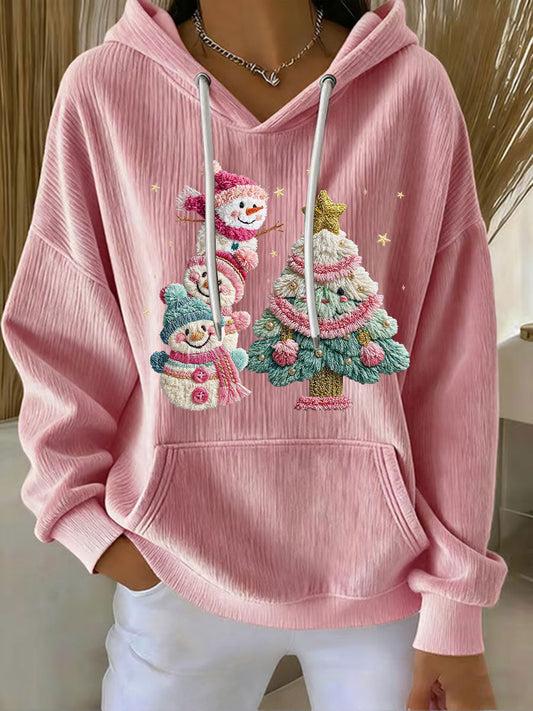Women's Christmas Print Casual Hoodie
