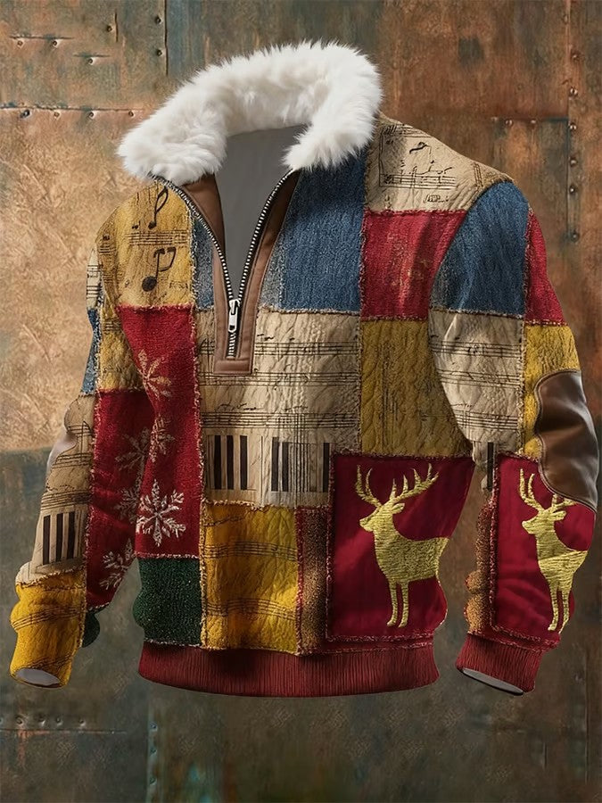 Men's Vintage Western Printed Casual Sweatshirt