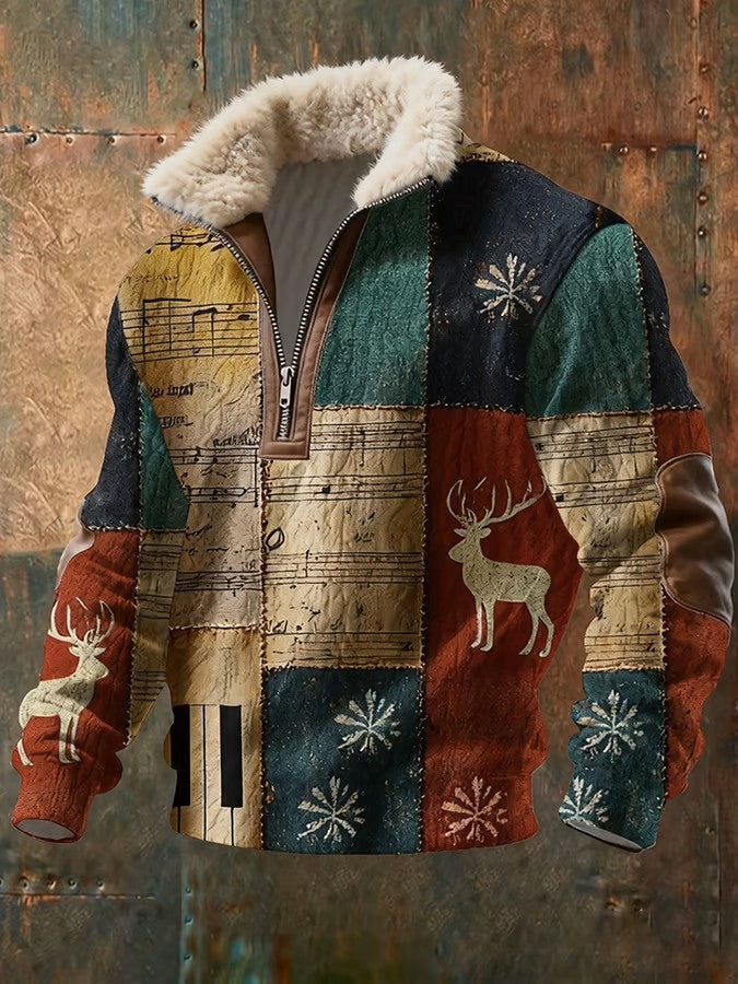 Men's Vintage Western Printed Casual Sweatshirt