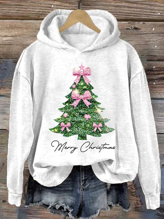 Women's Christmas tree print Regular Sweatshirt