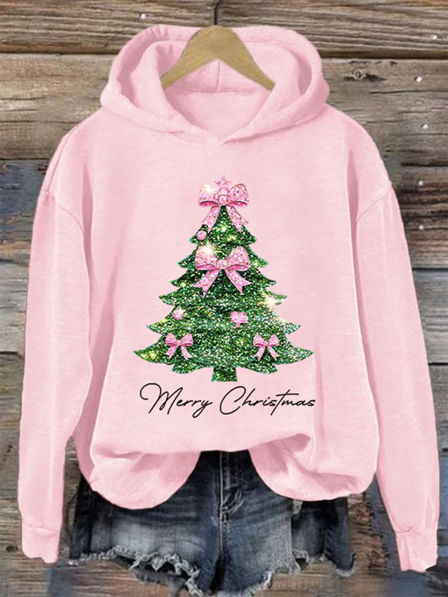 Women's Christmas tree print Regular Sweatshirt