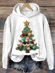 Women's Christmas tree print Regular Sweatshirt