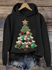 Women's Christmas tree print Regular Sweatshirt