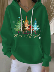 Women's Christmas Print Casual Hoodie