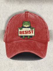 Unisex Resort FDT Polish Frog Print Cap