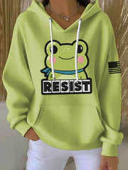Women's FDT Polish Frog Print Hoodie