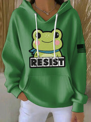 Women's FDT Polish Frog Print Hoodie