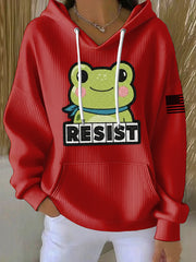 Women's FDT Polish Frog Print Hoodie