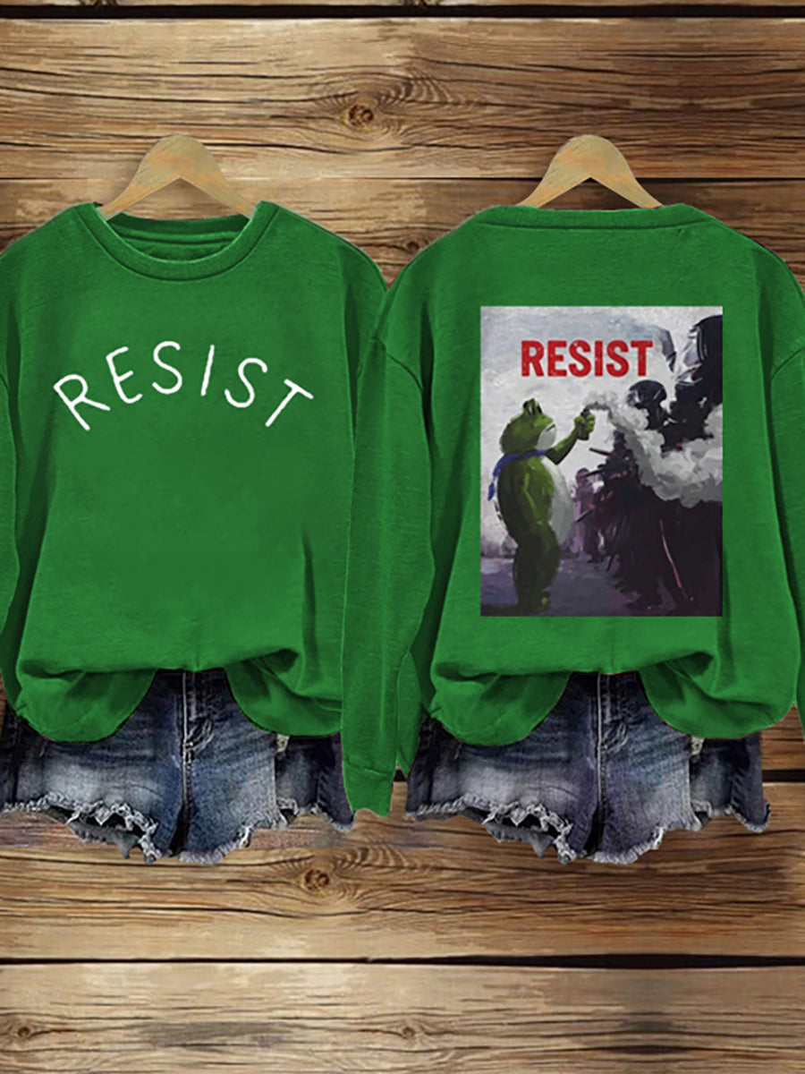 Women's FDT Polish Frog Print Sweatshirt