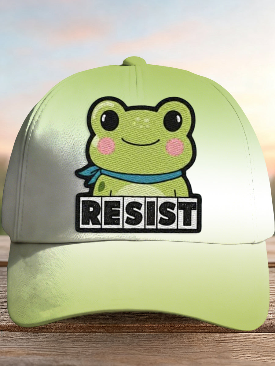 Unisex Resort FDT Polish Frog Print Design Print Cap