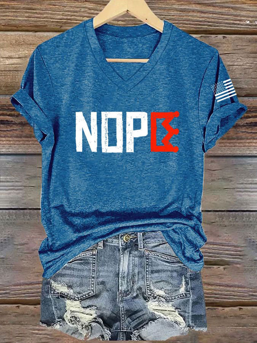 Women's No Kings Printed Casual T-shirt