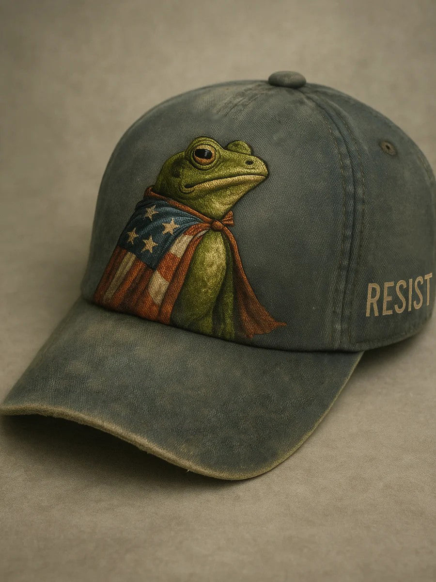 Unisex Resort Resist Frog Art Print Cap