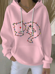 Women's Christmas Print Casual Hoodie