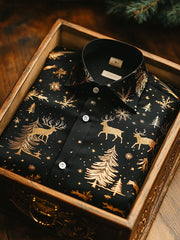 Men's Christmas Art Printed Shirt