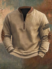 Men's DD-214 Alumni USA Flag Print Casual Sweatshirt