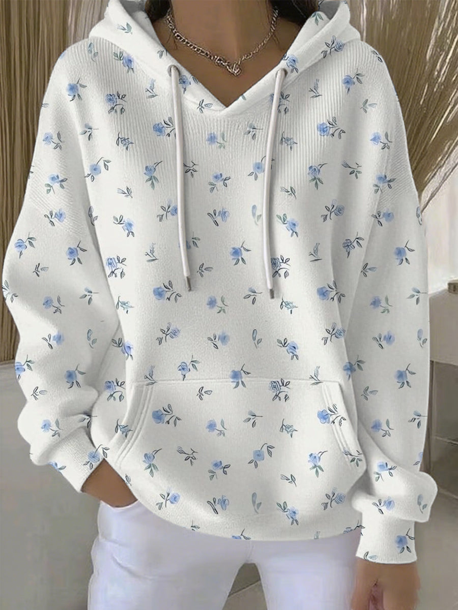 Women's Diabetes Awareness Print Casual Hoodie