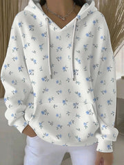 Women's Diabetes Awareness Print Casual Hoodie