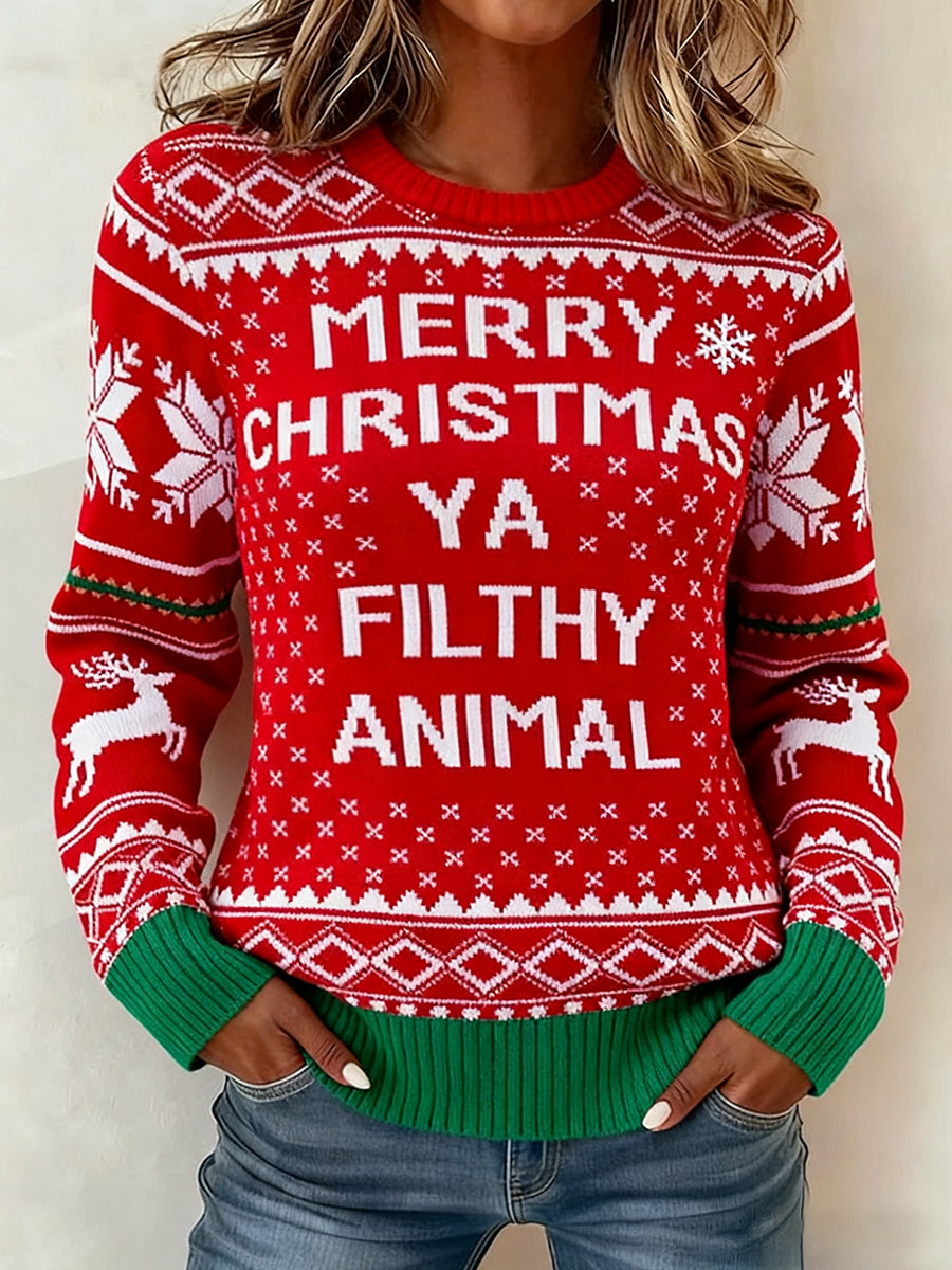 Women's Christmas Casual Knitted Sweater