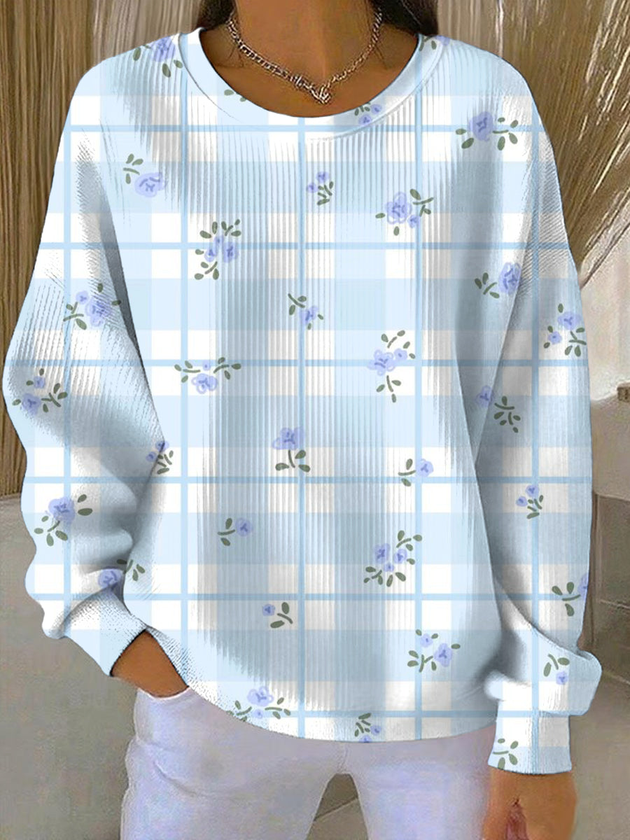 Women's Diabetes Awareness Print Casual Sweatshirt