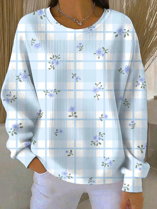 Women's Diabetes Awareness Print Casual Sweatshirt