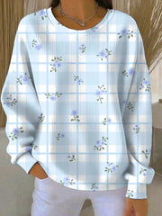 Women's Diabetes Awareness Print Casual Sweatshirt