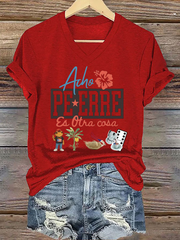 Women's Puerto Rico Printed Short-Sleeved T-Shirt