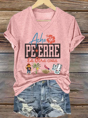 Women's Puerto Rico Printed Short-Sleeved T-Shirt