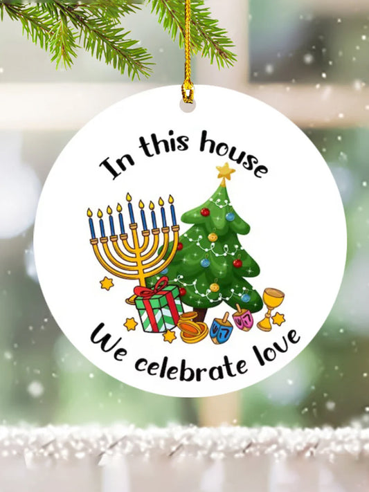 Christmas Hanukkah Menorah Decoration
