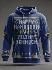Unisex Happy Hanukkah Printed Hoodie