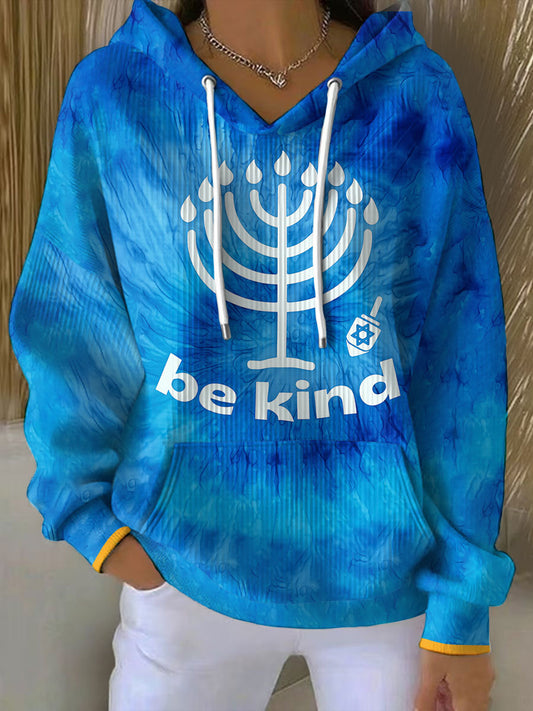 Women's Happy Hanukkah Printed Hoodie