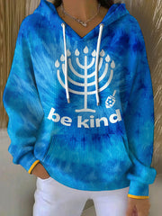 Women's Happy Hanukkah Printed Hoodie