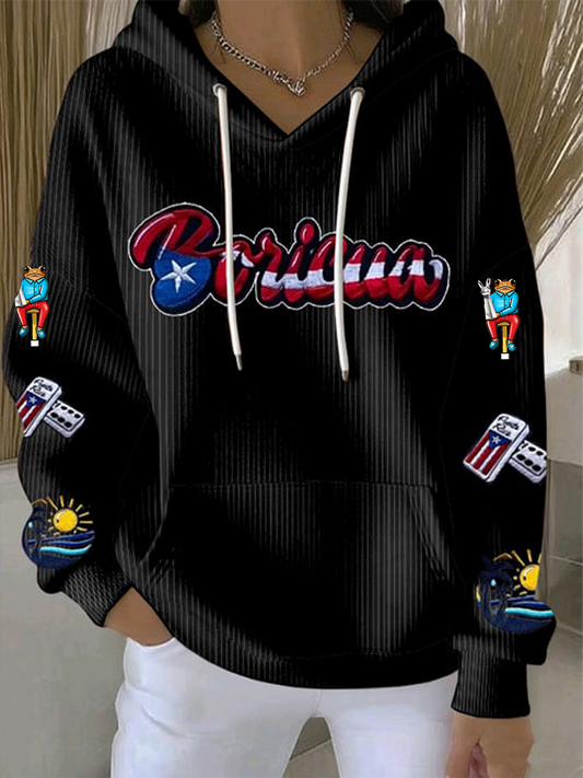 Women's Puerto Rico Print Casual Sweatshirt